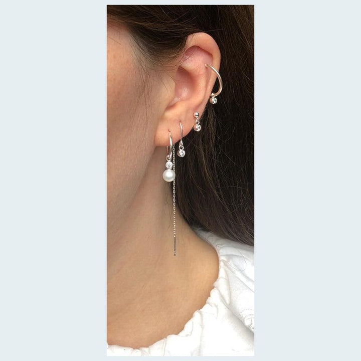 The Earring Shop Crystal Sølv Ørestik - SS1904 – produktbillede 2