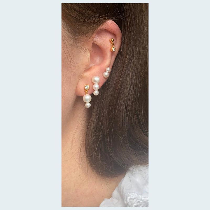 The Earring Shop Deux Perle Ørestik - SS2017 – produktbillede 2