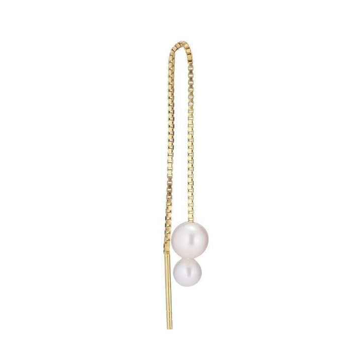 The Earring Shop Deux Threader Kædeørering Med Perler - FW2013 – FW2013
