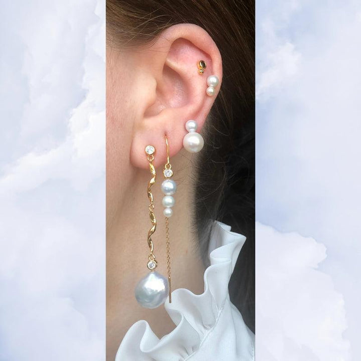 The Earring Shop Nuit Hook Threader Kæde Ørering - SS2220 – produktbillede 2