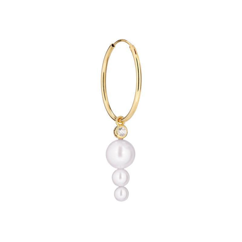 The Earring Shop Toujours Hoop Med Perler - SS2112 – SS2112
