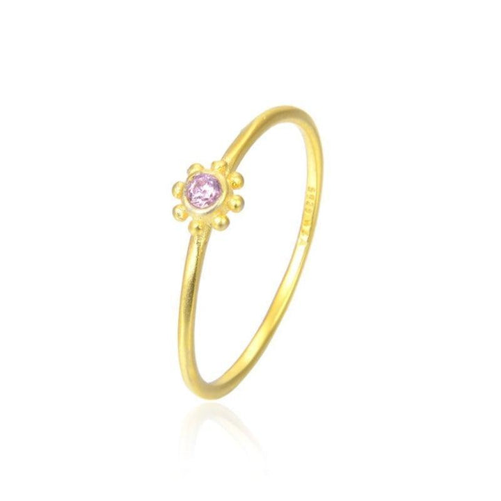 Wioga Pink Small Sun Ring R-4004-GP – R-4004-GP-001